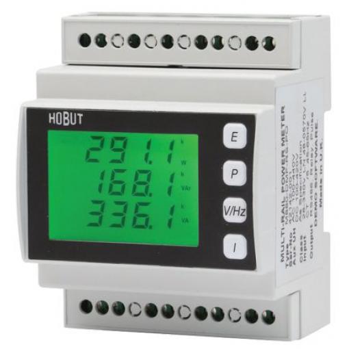 Elektroměr, řada: M880-DMF LCD 16číslicový 3fázový Elektronika Impulzový výstup výška číslice 85 mm, výška výřezu: 45.5