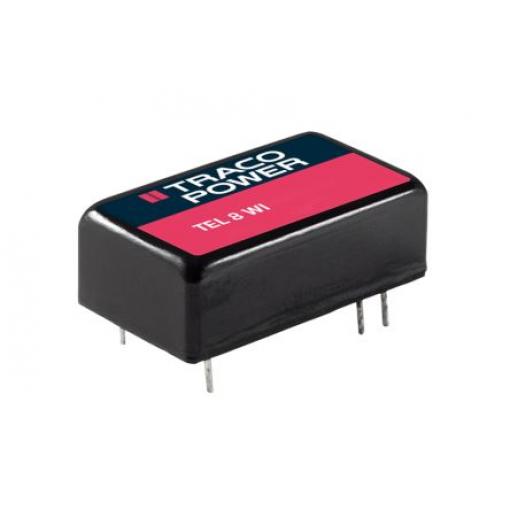 TRACOPOWER Měnič DC/DC TEL 8WI, výstup: 12 V dc 1.5 kV dc, Vin 36V dc 335 mA, Vin 9V 8 W -40 °C 80 °C Montáž na plošný