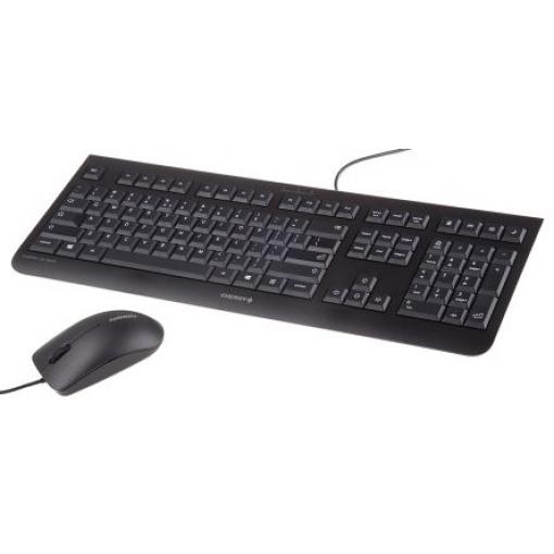 Sada klávesnice a myši, model: DC 2000, Černá Kabelový QWERTY (USA) Standardní, USB Cherry