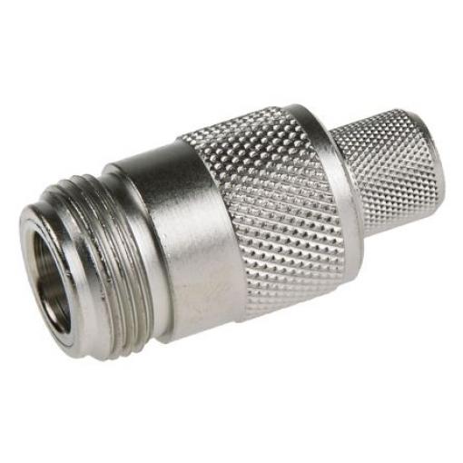 Telegartner Koaxiální konektor, řada: N Vnitřní, 50 Ω, orientace těla: Rovný, Kabel Konektor N Krimpovací, 11GHz 165 °C