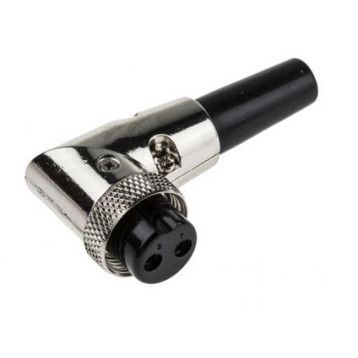 Kulatý konektor, počet kontaktů: 2, Kabel, velikost: Miniature RS PRO, pohlaví kontaktu: Vnitřní, orientace těla: Pravý