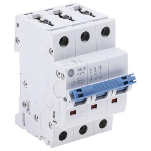 Allen Bradley Miniaturní jistič, rozsah: 1492-SPM 3pólový 32 A vypínací výkon 10 kA, charakteristika: Typ C 480 V ac
