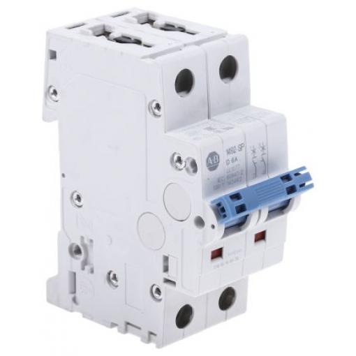 Allen Bradley Miniaturní jistič, rozsah: 1492-SPM 2pólový 6 A vypínací výkon 10 kA, charakteristika: Typ D 480 V ac 96 V