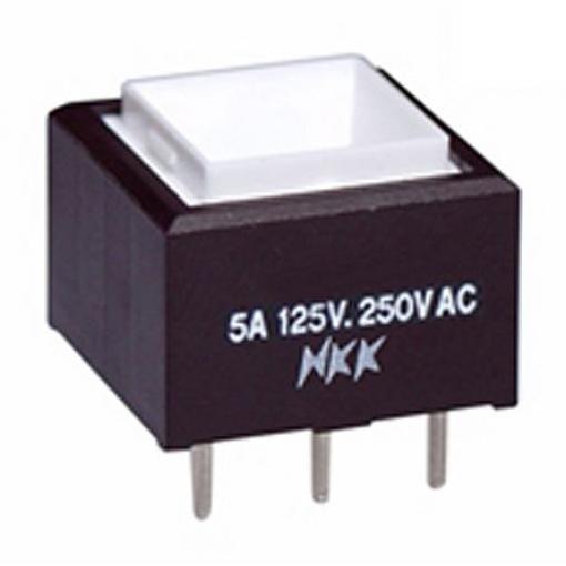NKK Switches Tlačítkový spínač, řada: UB SPDT Montáž na plošný spoj Blokování 5 A 30 V dc 250 V ac