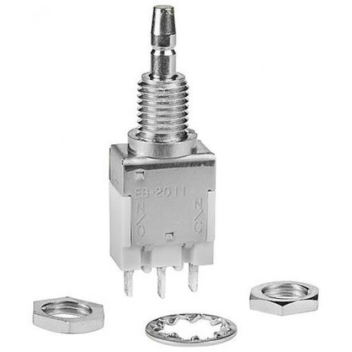 NKK Switches Tlačítkový spínač, řada: EB SPDT Okamžité 6.4 mm 3 A 28 V dc 125 V ac