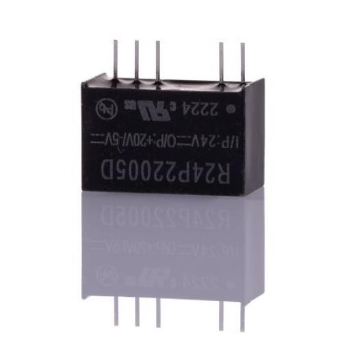Recom Měnič DC/DC R24P, výstup: -200 V 5.2 kV, Vin 26.4V -5 mA, Vin 21.6V 2 W -40 °C 95 °C Průchozí otvor