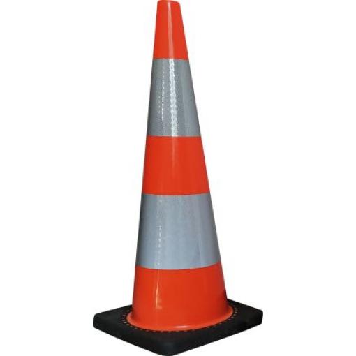 Vážený, Bílá, Oranžová 900 mm Polyvinylchlorid RS PRO Dopravní kužel