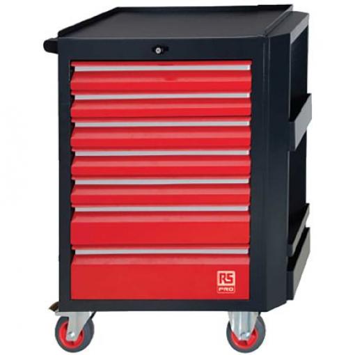 Skříňka na nářadí 7zásuvková Na kolečkách, výška: 975 mm x 710 mm, délka: 450 mm RS PRO