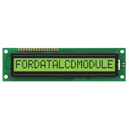 FC1601B00-FHYYBW-51SE podsvícení LED Zelená, Žlutá Fordata 1 řádek po 16 znacích