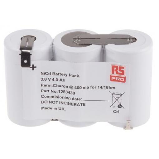 Nabíjecí bateriový modul 3.6 V NiCd 3článkový 4 Ah RS PRO
