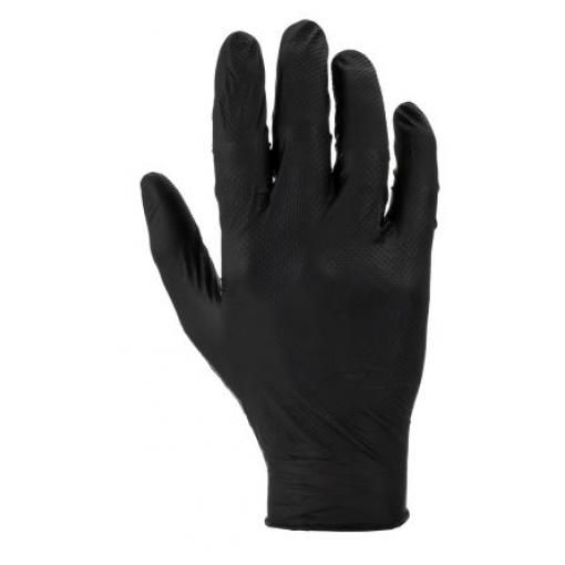 Polyco Healthline Jednorázové rukavice 200, Černá Nitril Finite Black