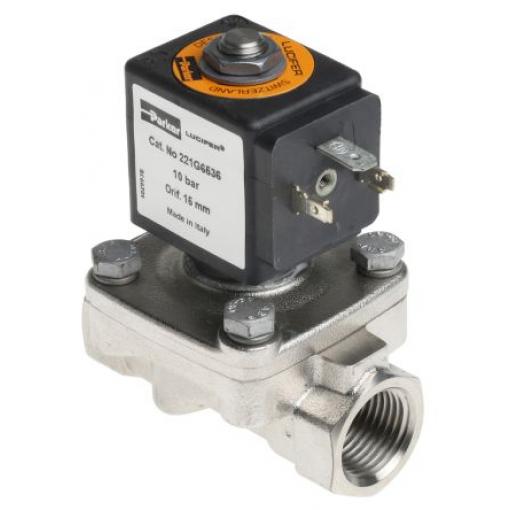 Elektromagnetický ventil 221G6536-2995-481865C2 2portový NC 24 V dc Parker 1/2 in G