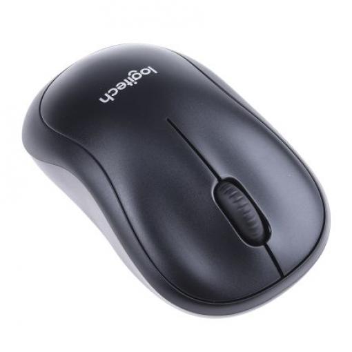 Myš Standardní 3tlačítková, Bezdrátové, USB Optické, Šedá, Černá Logitech