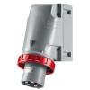 Scame Průmyslový napájecí konektor, řada: OPTIMA-TOP, IP67, Nástěnná montáž, formát pólů: 3P+PE, orientace těla: Rovný