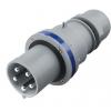 Scame Průmyslový napájecí konektor, řada: Optima, IP44, Kabel, formát pólů: 2P+PE, orientace těla: Rovný barva Modrá,