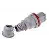 Scame Průmyslový napájecí konektor, řada: Optima, IP44, Kabel, formát pólů: 3P+PE, orientace těla: Rovný barva Červená,