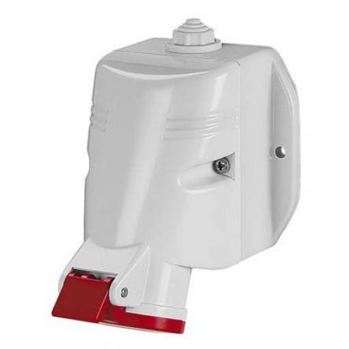 Scame Průmyslový napájecí konektor, řada: OPTIMA-TOP, IP44, Nástěnná barva Červená, 63 A 3P+PE, 415 V