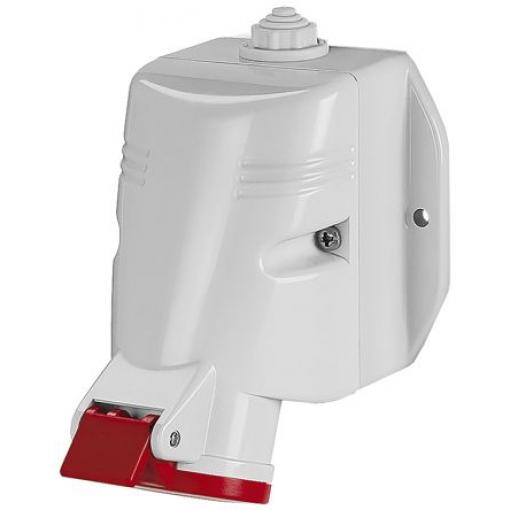 Scame Průmyslový napájecí konektor, řada: OPTIMA-TOP, IP67, Nástěnná barva Červená, 63 A 3P+N+PE, 415 V