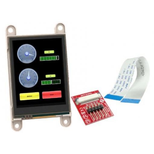 Barevný displej LCD gen4-uLCD-24DT, řada: gen4 60.96 mm Dotykový displej 240 x 320 pixel podsvícení LED rozhraní Sériové