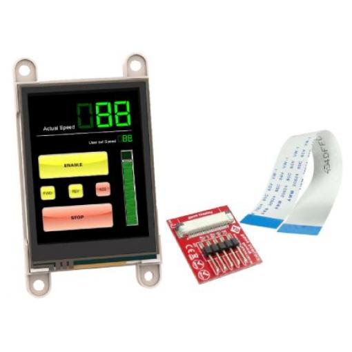 Barevný displej LCD gen4-uLCD-28DT, řada: gen4 71.12 mm Dotykový displej 240 x 320 pixel podsvícení LED rozhraní Sériové