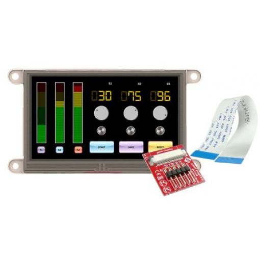 gen4-uLCD-43DT 4.3 in Dotykový displej 480 x 272 pixelů podsvícení LED 4D Systems Odporový