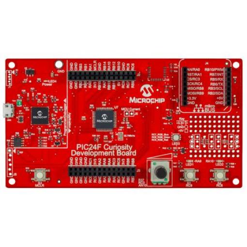 Microchip Vývojová deska, PIC24FJ128GA204, SAM DM240004, Mikrokontrolér, PIC24, Curiosity PIC24F, Vývojová deska