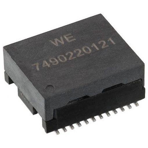 Wurth Elektronik Ethernetový transformátor LAN, Povrch, délka: 18.29 mm, 1:1, šířka: 14.7 mm, 85 °C, hloubka: 7.2 mm,