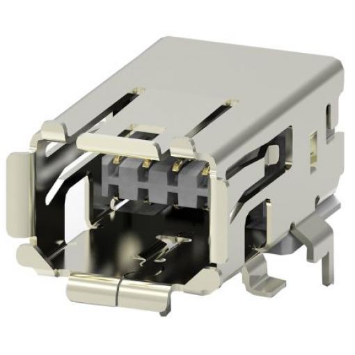 TE Connectivity Minikonektor I/O, řada: Type II, počet cest: 8, počet portů: 1, Zástrčka, Pravý úhel Vnitřní, Přírodní,