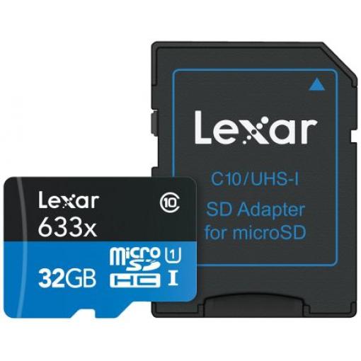 MicroSD 32 GB MicroSDHC Průmyslová třída Lexar Třída 10, UHS 1 U1 633x
