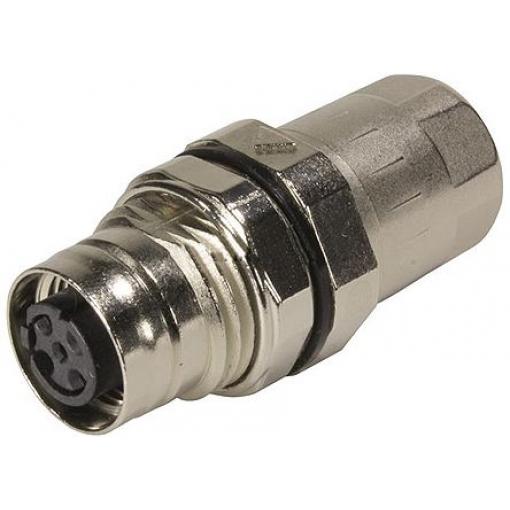 Kulatý konektor, počet kontaktů: 4, Kabel, velikost: M12 HARTING, pohlaví kontaktu: Vnitřní, orientace těla: Rovný