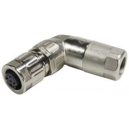 Kulatý konektor, počet kontaktů: 4, Kabel, velikost: M12 HARTING, pohlaví kontaktu: Vnitřní, orientace těla: Pravý úhel