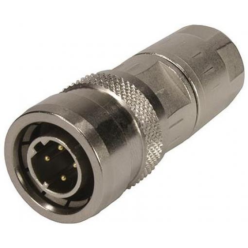 Kulatý konektor, počet kontaktů: 4, Kabel, velikost: M12 HARTING, pohlaví kontaktu: Vnější, orientace těla: Rovný