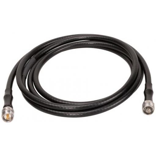 Koaxiální kabel, řada: TLP, Černá Vnější Polytetrafluorethylén, A: DIN Vnější, B: DIN 3 m Huber+Suhner