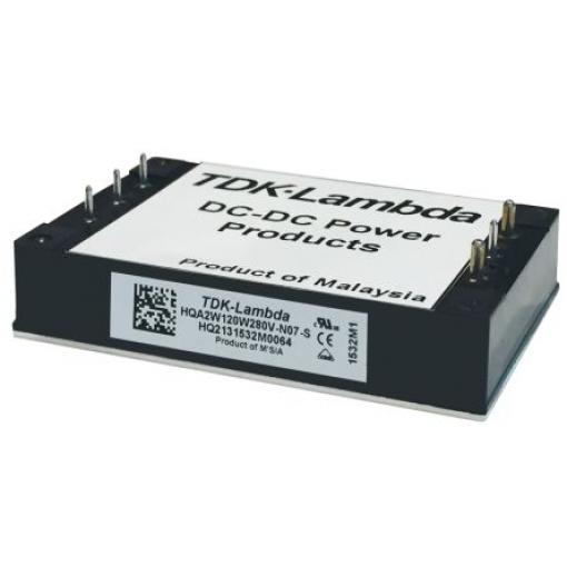 TDK-Lambda Měnič DC/DC HQA, výstup: 24 V dc 2.25 kV dc, Vin 40V dc 5 mA, Vin 9V 120 W 115 °C 115 °C Montáž na přírubu