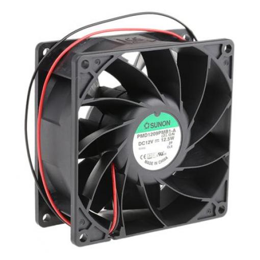 Sunon Axiální ventilátor, řada: PMD, průtok vzduchu: 204.3 m³/h 12.5 W 12 V dc 1.04 A 92 mm 92 mm 38 mm
