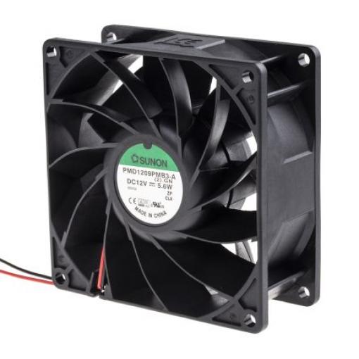 Sunon Axiální ventilátor, řada: PMD, průtok vzduchu: 155.9 m³/h 5.6 W 12 V dc 470 mA 92 mm 92 mm 38 mm