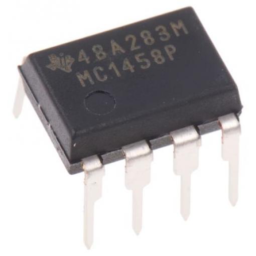 Texas Instruments Operační zesilovač MC1458P 1 MHz 18 V, PDIP, počet kolíků: 8 kolíkový