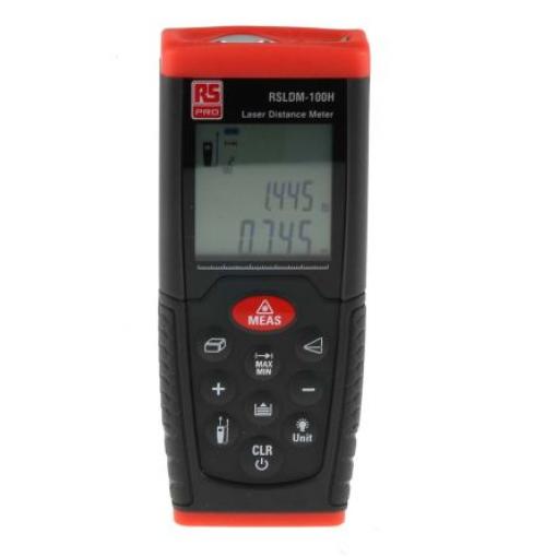 Laserový dálkoměr, číslo modelu: RSLDM-100H, rozsah: 0.05/100 μm RS PRO, přesnost: ±1.5 mm