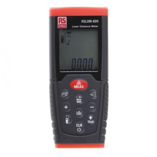 Laserový dálkoměr, číslo modelu: RSLDM-80H, rozsah: 0.05/80 μm RS PRO, přesnost: ±1.5 mm