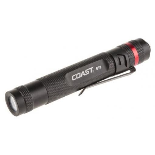 Tužková svítilna G19, rozsah: G19, typ žárovky: LED, svítivost: 54 lm Černá AAA Plošné Coast