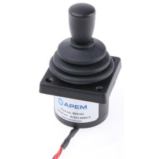 APEM Joystickový, řada: 8000 IP65 1osý Kuželovité Postupné 1 A Vodič 125 V ac 80 °C -25 °C
