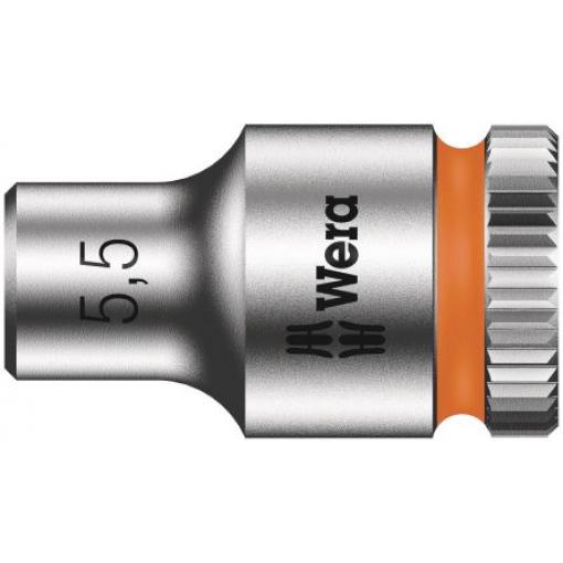 Zásuvka 1/4 in pohon 5.5 mm 6 bodů Šestihran, celková délka: 23.0 mm Wera