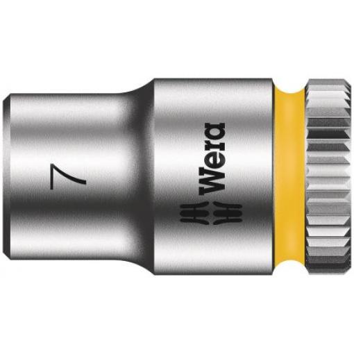 Zásuvka 1/4 in pohon 7 mm 6 bodů Šestihran, celková délka: 23.0 mm Wera