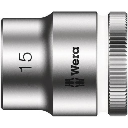 Zásuvka 3/8 in pohon 15 mm 6 bodů Šestihran, celková délka: 29.0 mm Wera