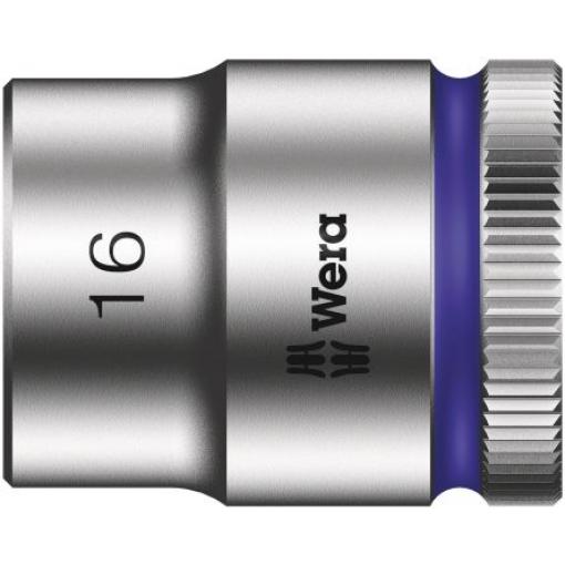 Zásuvka 3/8 in pohon 16 mm 6 bodů Šestihran, celková délka: 30.0 mm Wera