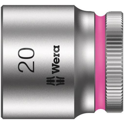 Zásuvka 3/8 in pohon 20 mm 6 bodů Šestihran, celková délka: 30.0 mm Wera