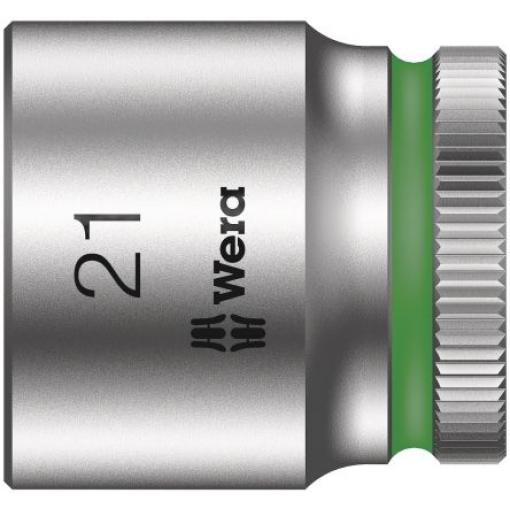 Zásuvka 3/8 in pohon 21 mm 6 bodů Šestihran, celková délka: 30.0 mm Wera