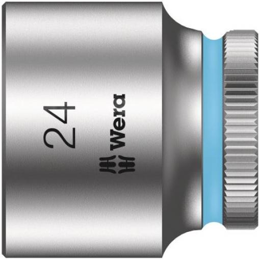 Zásuvka 3/8 in pohon 24 mm 6 bodů Čtvercový, celková délka: 32.0 mm Wera