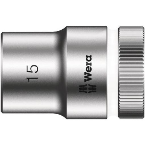Zásuvka 1/2 in pohon 15 mm 6 bodů Šestihran, celková délka: 37.0 mm Wera