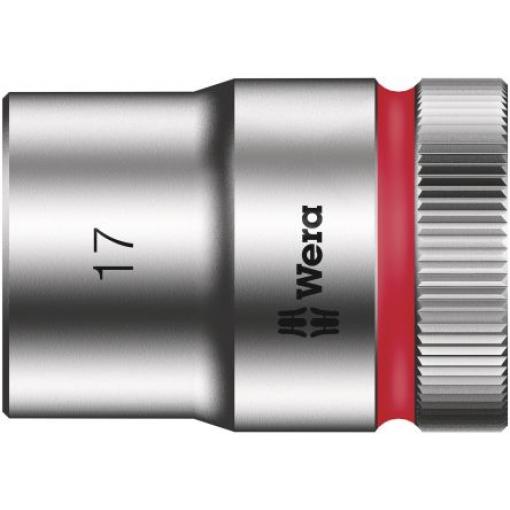 Zásuvka 1/2 in pohon 17 mm 6 bodů Šestihran, celková délka: 37.0 mm Wera